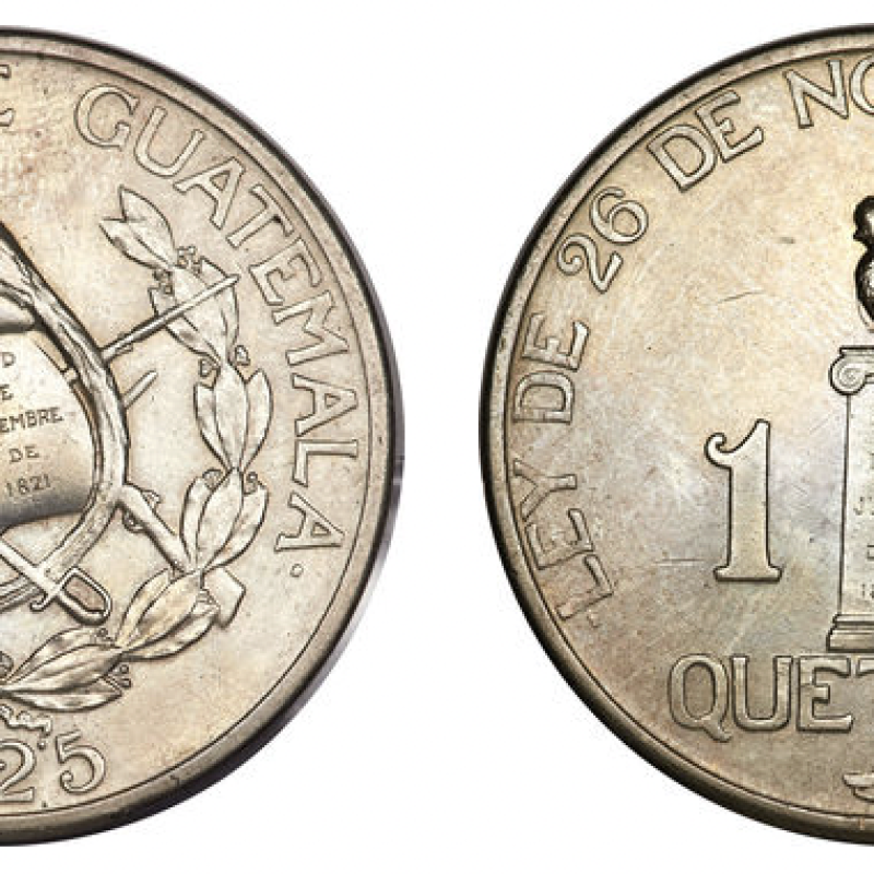 Imagen: 1 Quetzal de Plata, 1924