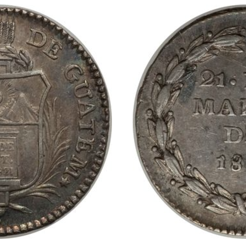 Imagen: 1 Real de la República de Guatemala, 1847